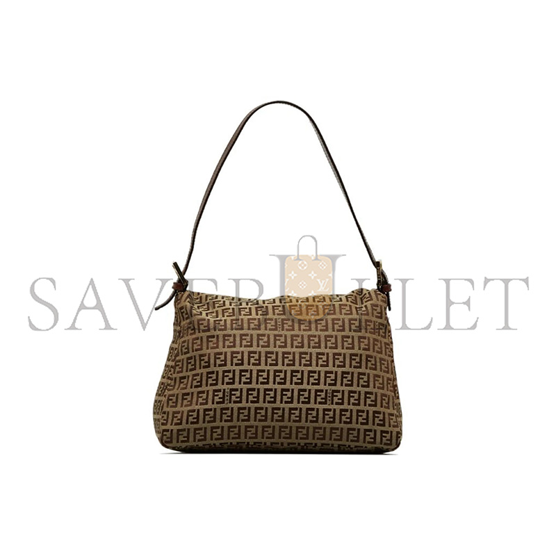 FENDI ZUCHINNO CANVAS AND LEATHER FF ZIP SHOULDER 890TYHTTNIOI66CE (33*19*8cm)